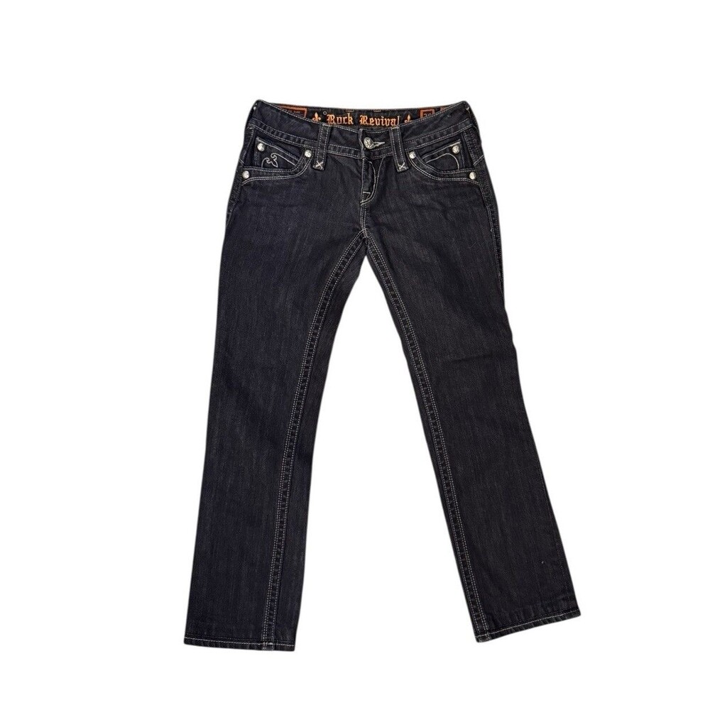 Rock‎ Revival Women's Sz 26 Christine Straight Dark Wash Jeans